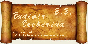 Budimir Breberina vizit kartica